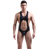 Men's Hollow Out Bodysuit / Male Erotic Leotard with Ring / Sexy Underwear for Men - EVE's SECRETS