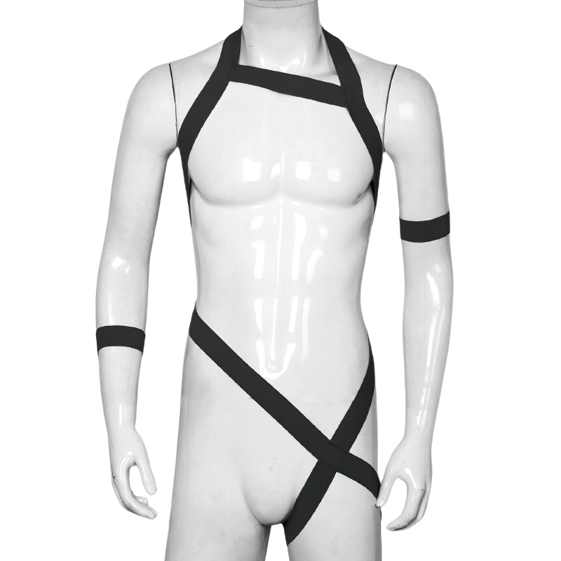 Men's Hollow Out Elastic Strap Sexy Bondage / Clubwear Male Chest Harness with Armband - EVE's SECRETS