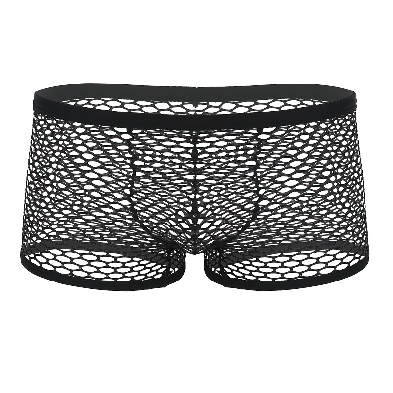 Men's Fishnet Hot Lingerie / Low Rise Hollow Out Breathable Panties / Jockstrap Boxer Shorts - EVE's SECRETS