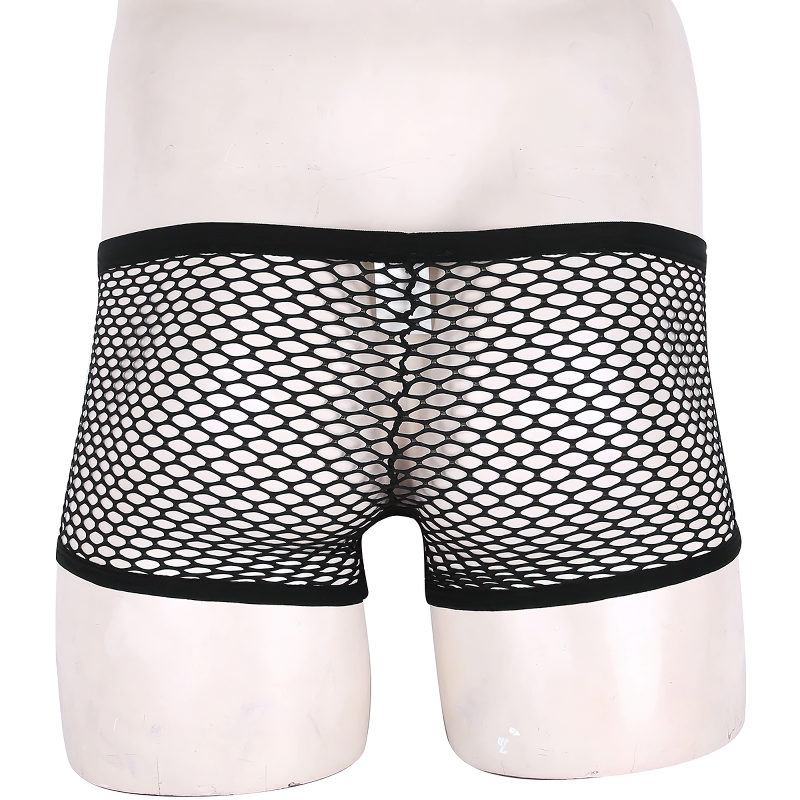 Men's Fishnet Hot Lingerie / Low Rise Hollow Out Breathable Panties / Jockstrap Boxer Shorts - EVE's SECRETS