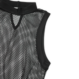 Men's Mesh Patchwork Sleeveless Bodysuit / Sexy Male  See Through Thin Romper - EVE's SECRETS