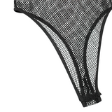 Men's Mesh Patchwork Sleeveless Bodysuit / Sexy Male  See Through Thin Romper - EVE's SECRETS