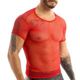 Men's Mesh See Through Fishnet T-Shirt / Breathable Male Gym Clothing Underwear - EVE's SECRETS