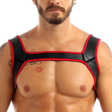 Men's Neoprene Wide Shoulder Straps / Sexy Body Harness For Role Play / Stylish Clubwear