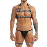 Men's Open Chest Print Straps Body Harness / Sexy Male Garter Straps for Club Party