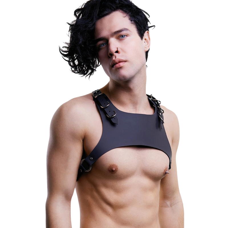 Men's PU Leather Adjustable Waist Harness Belt / Male Chest Shoulder Belt With Buckles and Straps - EVE's SECRETS