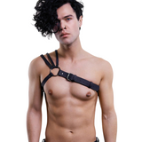 Men's PU Leather Adjustable Waist Harness Belt / Male Chest Shoulder Belt With Buckles and Straps - EVE's SECRETS