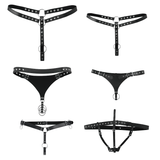 Men's PU Leather Body Harness / O-ring Crotchless Gay Panties Underwear - EVE's SECRETS