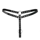 Men's PU Leather Body Harness / O-ring Crotchless Panties / BDSM Underwear
