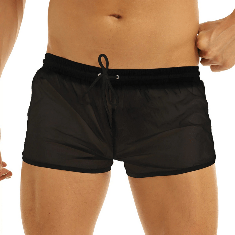 Men's Semi-Transparent Drawstring Boxer Shorts / Male Sexy Lightweight Underwear - EVE's SECRETS