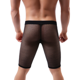 Men's See-Through Long Tight Boxers / Male Sexy Mesh Underwear - EVE's SECRETS