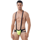 Men's Sexy Bulge Pouch Lingerie Panties / Wrestling Singlet Leotard Hollow Out Bodysuit - EVE's SECRETS