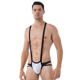 Men's Sexy Bulge Pouch Lingerie Panties / Wrestling Singlet Leotard Hollow Out Bodysuit - EVE's SECRETS