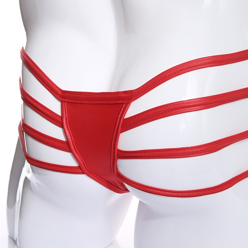 Men's Sexy Jockstrap Briefs in Black and Red Colors / Male Front Zipper Erotic Underwear - EVE's SECRETS