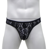 Men's Sexy Lace T-Back Panties / Male See-Through Thong / Erotic Underwear for Men