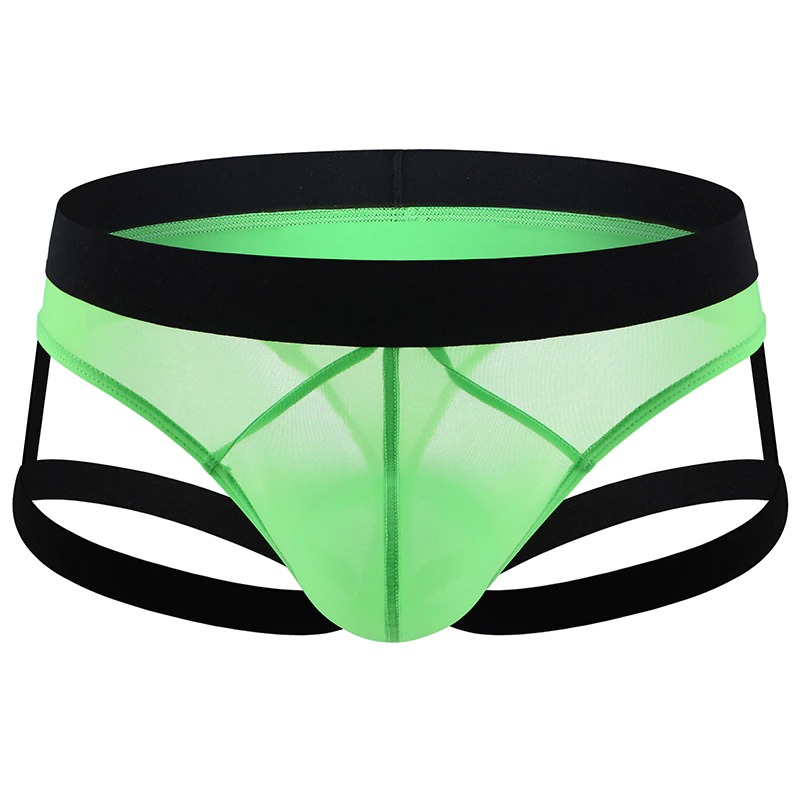 Men's Sexy Low Rise Seamless Briefs with Straps / Male Erotic Bulge Pouch Panties - EVE's SECRETS