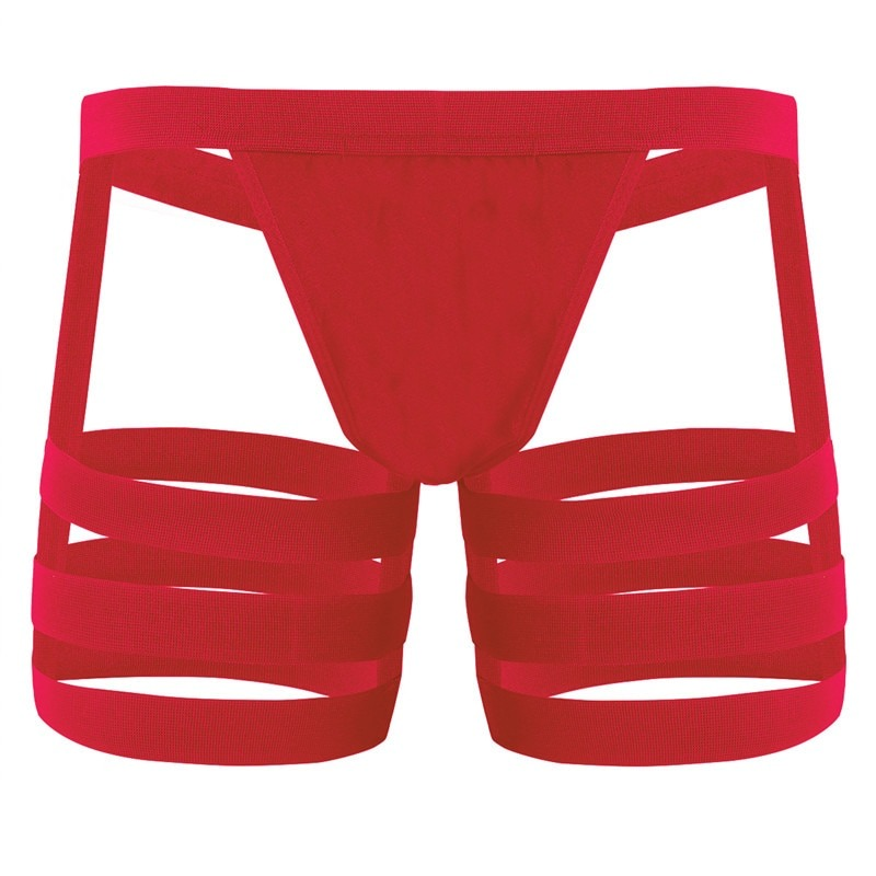 Men's Ice Silk Boxer Briefs – Bulge Pouch, Breathable Spandex, Solid Color Underwear