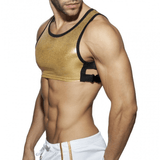 Men's Sexy Shiny Crop Top / Male Sports Style Outfits in Two Metallic Colors - EVE's SECRETS