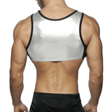 Men's Sexy Shiny Crop Top / Male Sports Style Outfits in Two Metallic Colors - EVE's SECRETS