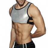 Men's Sexy Shiny Crop Top / Male Sports Style Outfits in Two Metallic Colors - EVE's SECRETS