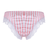 Men's Sexy Underwear Panties Lingerie / Soft Satin Ruffle Low Rise Male Bikini Underwear - EVE's SECRETS