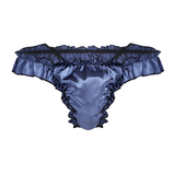 Men's Shiny Ruffled Soft Lingerie Panties / Sissy Bikini Briefs Underwear - EVE's SECRETS
