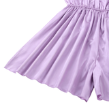 Men's Sissy Short Sleeve Elastic Bodysuit / Soft Shiny Frilly Satin Dress Nightwear - EVE's SECRETS