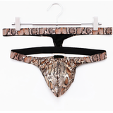 Men's Snake Skin Pattern G-String / Erotic Male Underwear / Sexy Open Buttocks Panties - EVE's SECRETS