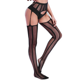Mesh Stockings with Suspenders / Erotic Open Crotch Lingerie / Sexy Women's Underwear - EVE's SECRETS