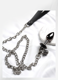 Metal Anal Plug with Bell and Slave Chain / BDSM Sex Toys for Women and Men - EVE's SECRETS