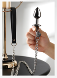 Metal Anal Plug with Bell and Slave Chain / BDSM Sex Toys for Women and Men - EVE's SECRETS