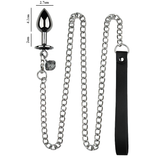 Metal Anal Plug with Bell and Slave Chain / BDSM Sex Toys for Women and Men - EVE's SECRETS