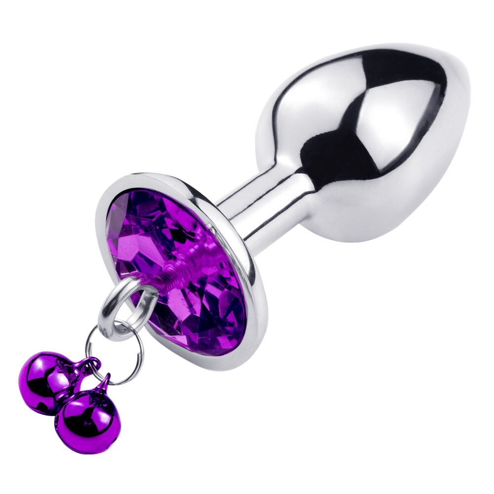 Metal Anal Plug with Crystal Bells / Unisex Stainless Steel Butt Plugs / Sex Toys for Men & Women - EVE's SECRETS