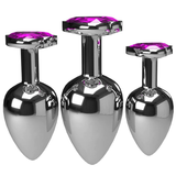 Multicolor Smooth Massager Anal Plug / Crystal Jewelry Heart Anal Butt for Adult - EVE's SECRETS