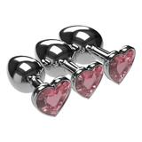 Multicolor Smooth Massager Anal Plug / Crystal Jewelry Heart Anal Butt for Adult - EVE's SECRETS