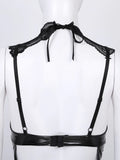 Open Back Female Latex Clubwear Bodysuit / Lace-Up Erotic Splice Female Apparel - EVE's SECRETS