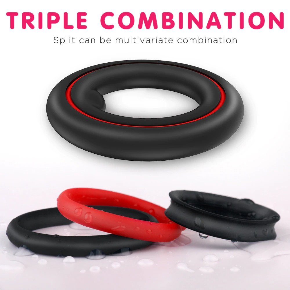 Penis Cock Rings for Male / Adult High Elasticity Sex Toy / Men's Silicone Rings - EVE's SECRETS