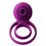 Penis Vibrator Silicone Double Rings for Cock Balls / Silicone Cockring for Couples