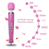 Perfect 10-Speed Wand Vibrator for Women / Adult G-Spot Stimulation Massager - EVE's SECRETS