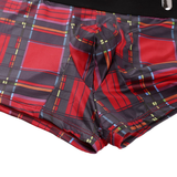 Plaid Pouch Boxer Briefs with Y-back Suspenders and Bowtie 3pcs Set / Men's Sexy Underwear - EVE's SECRETS