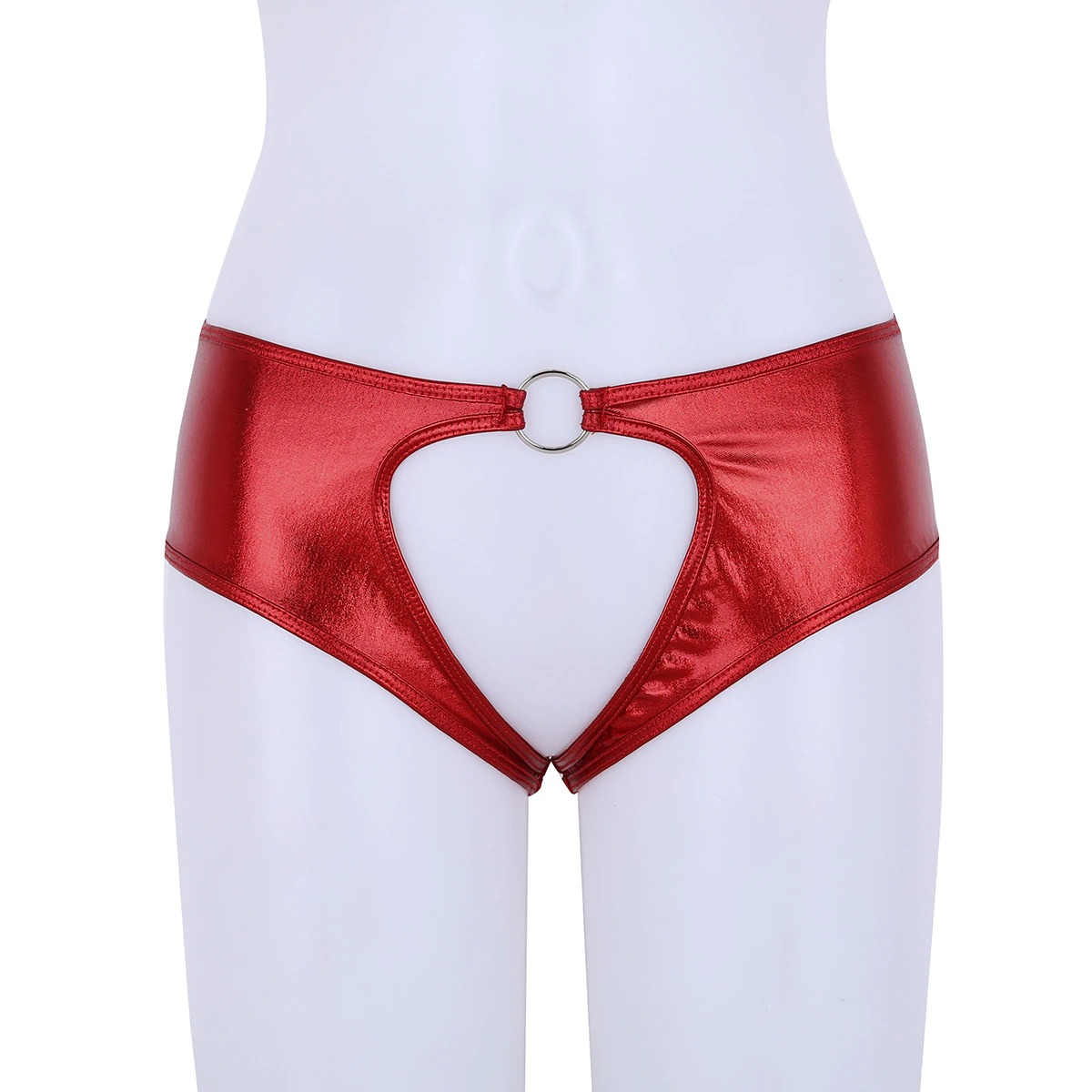Polyester Women's Lingerie with Low Rise / Sexy Open Crotch Briefs / Erotic Underwear with O-Rings - EVE's SECRETS