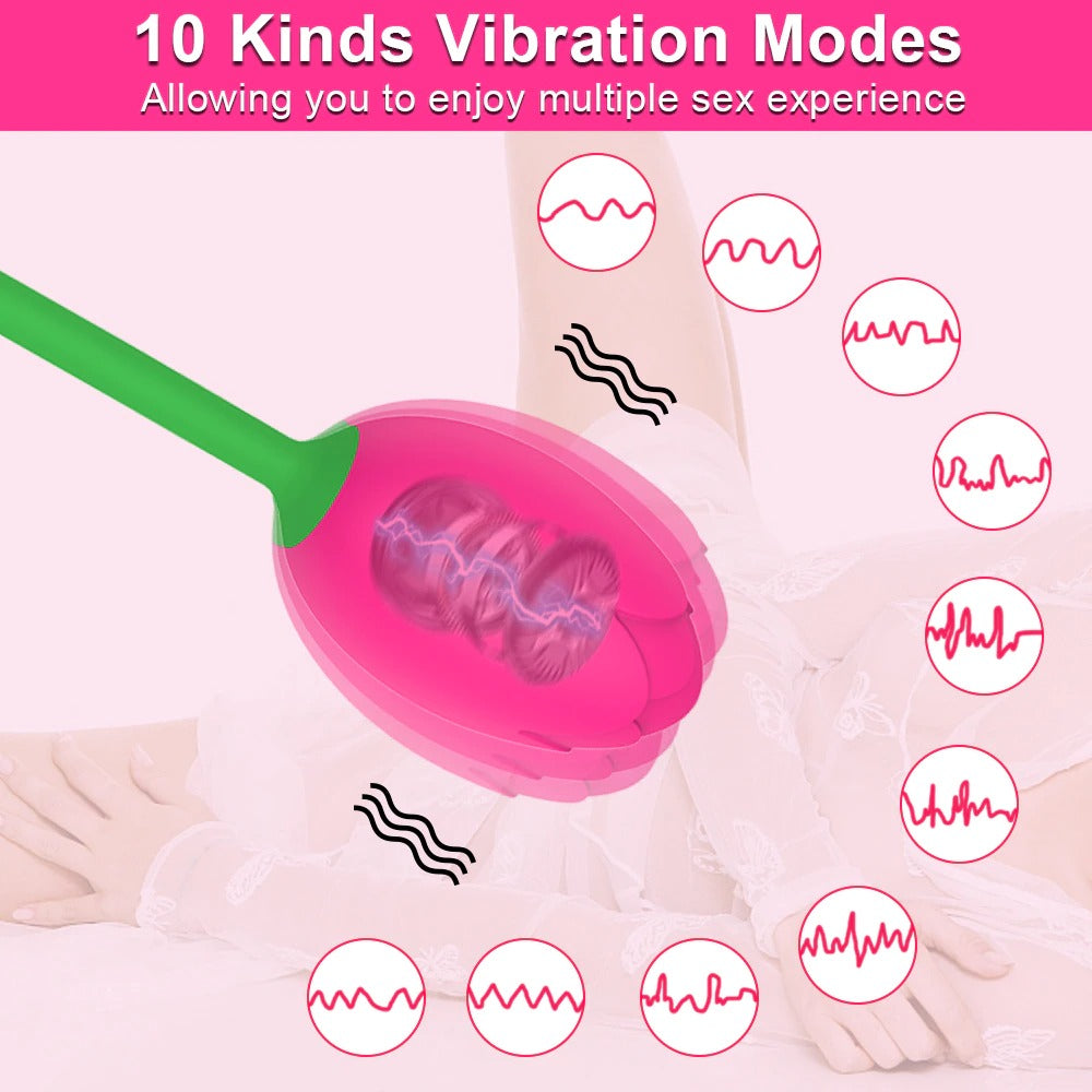 Powerful Rose Sucking Vibrator for Women with Love Egg / Clitoris Stimulation Sex Toys - EVE's SECRETS