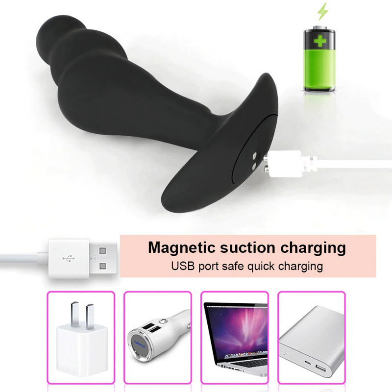 Powerful Vibrating Prostate Massager For Men / Wireless Remote Control Erotic Male Anal Plug - EVE's SECRETS
