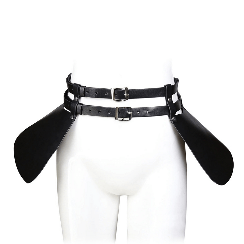 PU Leather 2Pcs Bondage Set / Women Garters / Sexy Fetish Body Harness / Wrist Belt Bra Bondage - EVE's SECRETS