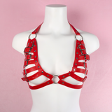 PU Leather Bra Cage Female Harness / Women's Goth Bondage Underwear Accessories - EVE's SECRETS