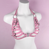 PU Leather Bra Cage Female Harness / Women's Goth Bondage Underwear Accessories - EVE's SECRETS