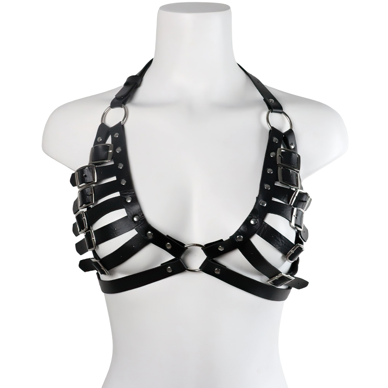 PU Leather Bra Cage Female Harness / Women's Goth Bondage Underwear Accessories - EVE's SECRETS