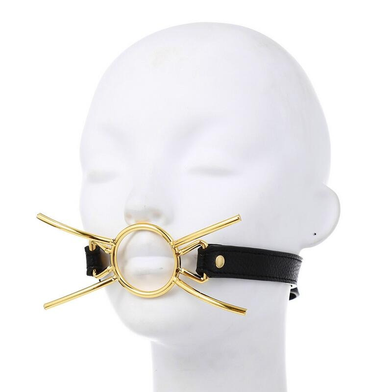PU Leather Mouth Gag for Adult / Stainless Steel Ring for Oral Sex / BDSM Sex Toy - EVE's SECRETS