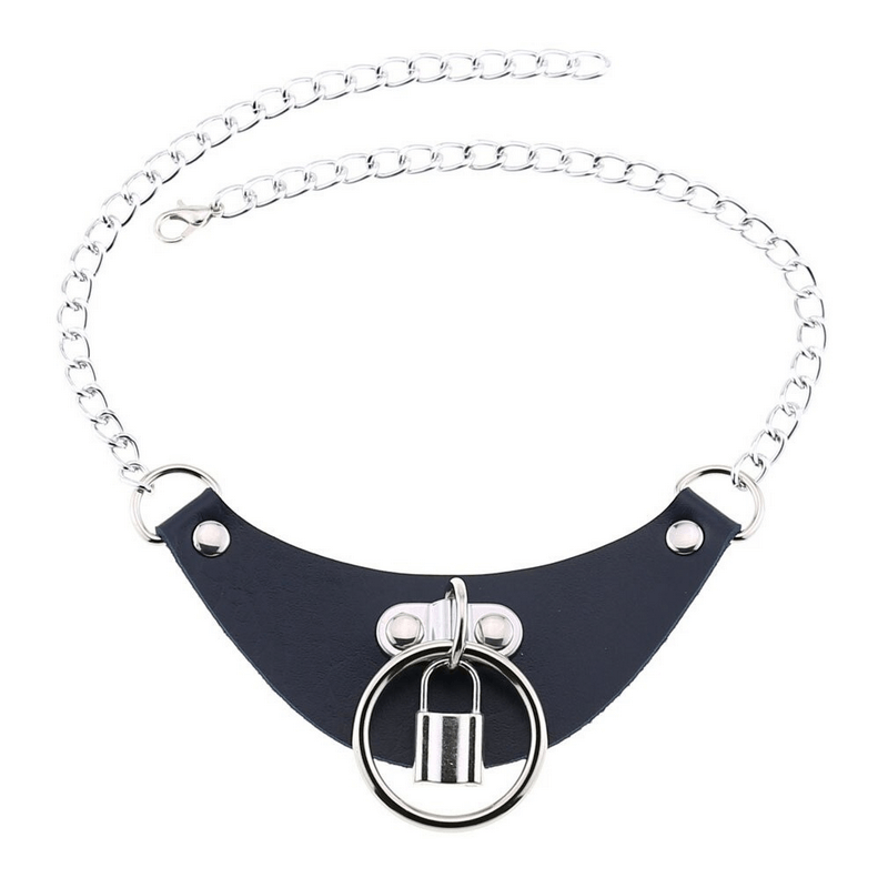 PU Leather Women's Choker with Metal Lock / Fashion Female Jewelry Gift - EVE's SECRETS