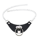 PU Leather Women's Choker with Metal Lock / Fashion Female Jewelry Gift